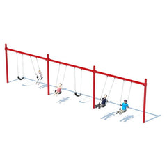 5” SINGLE POST SWING FRAME (8') - 3 BAY