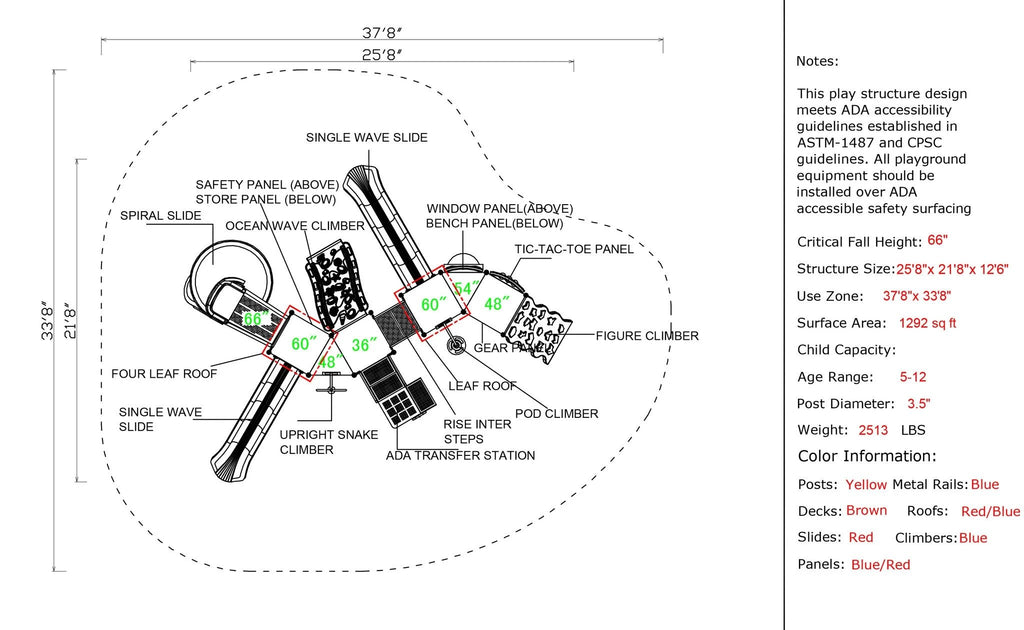 CSPD1602 Commercial Playground Equipment Playground Depot