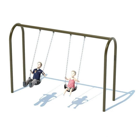 Single Post 2 Bay Swing  Commercial Playground Equipment